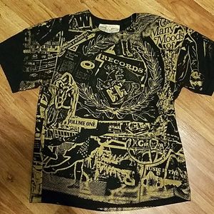 Monkey Brooklyn Black Gold Sublimation Tee Shirt